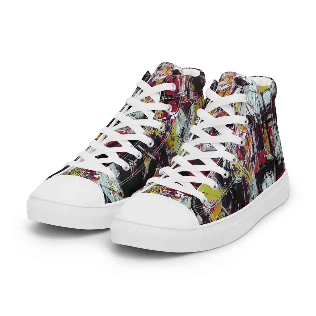 Rebel Spectrum on Women's High Top Canvas Shoes — Left Front