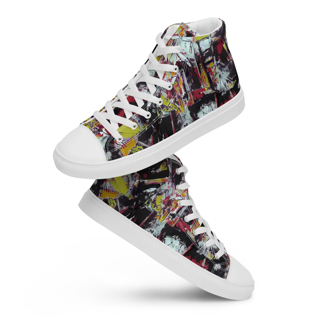 Rebel Spectrum on Women's High Top Canvas Shoes — Front
