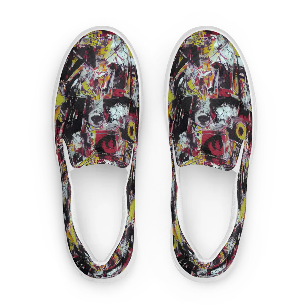 Rebel Spectrum on Men's Slip-On Canvas Shoes — Front