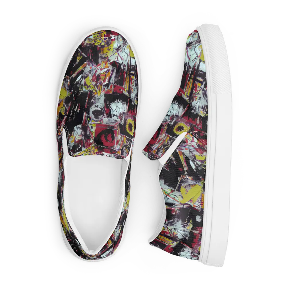 Rebel Spectrum on Men's Slip-On Canvas Shoes — Front