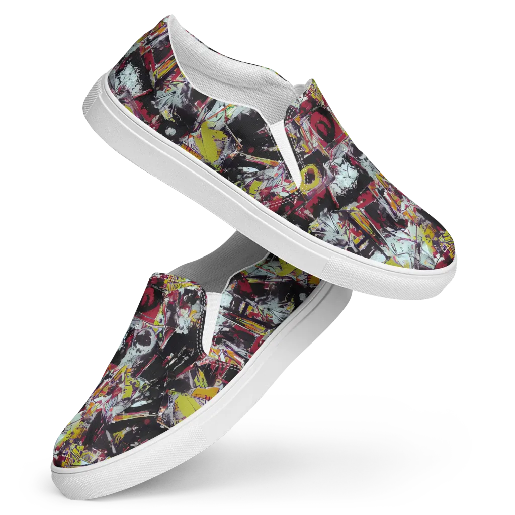 Rebel Spectrum on Women's Slip-On Canvas Shoes — Front
