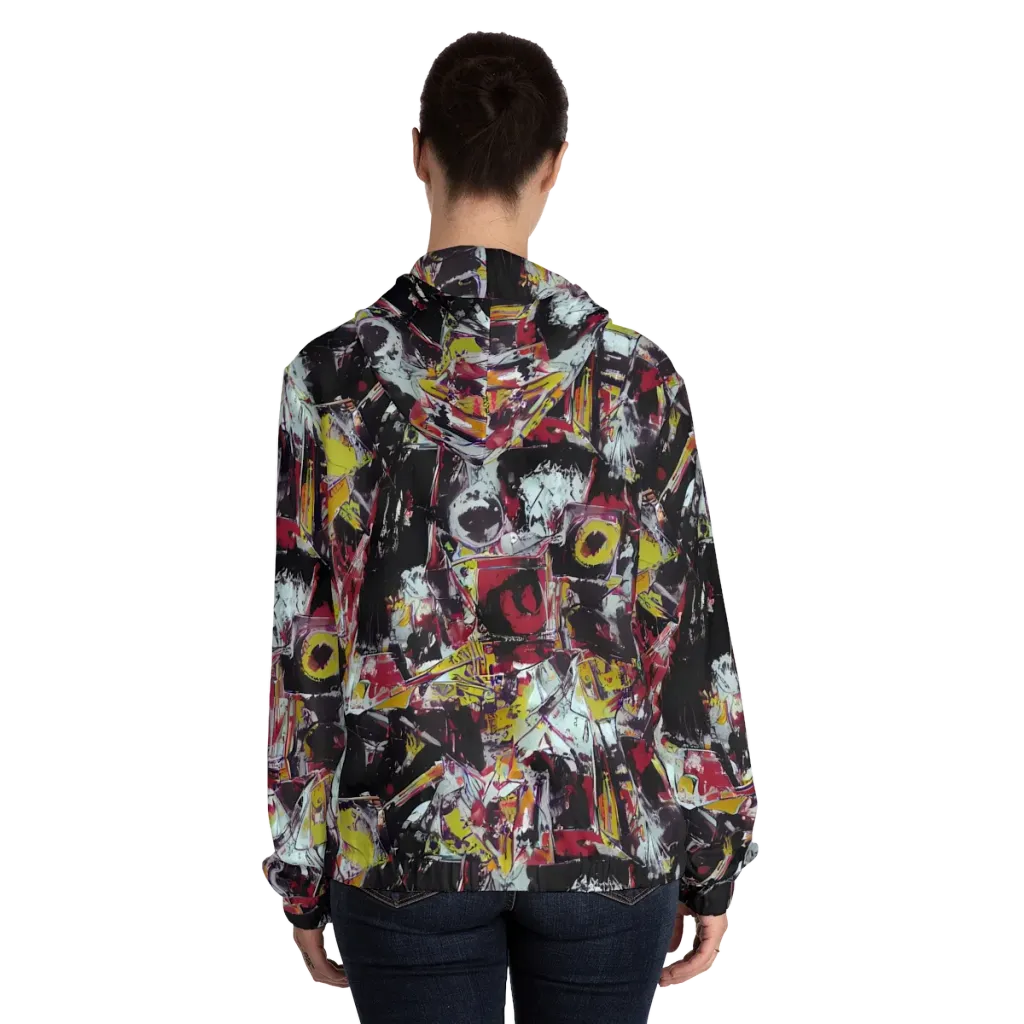 Rebel Spectrum on Women's Full-Zip Hoodie — Back On Person