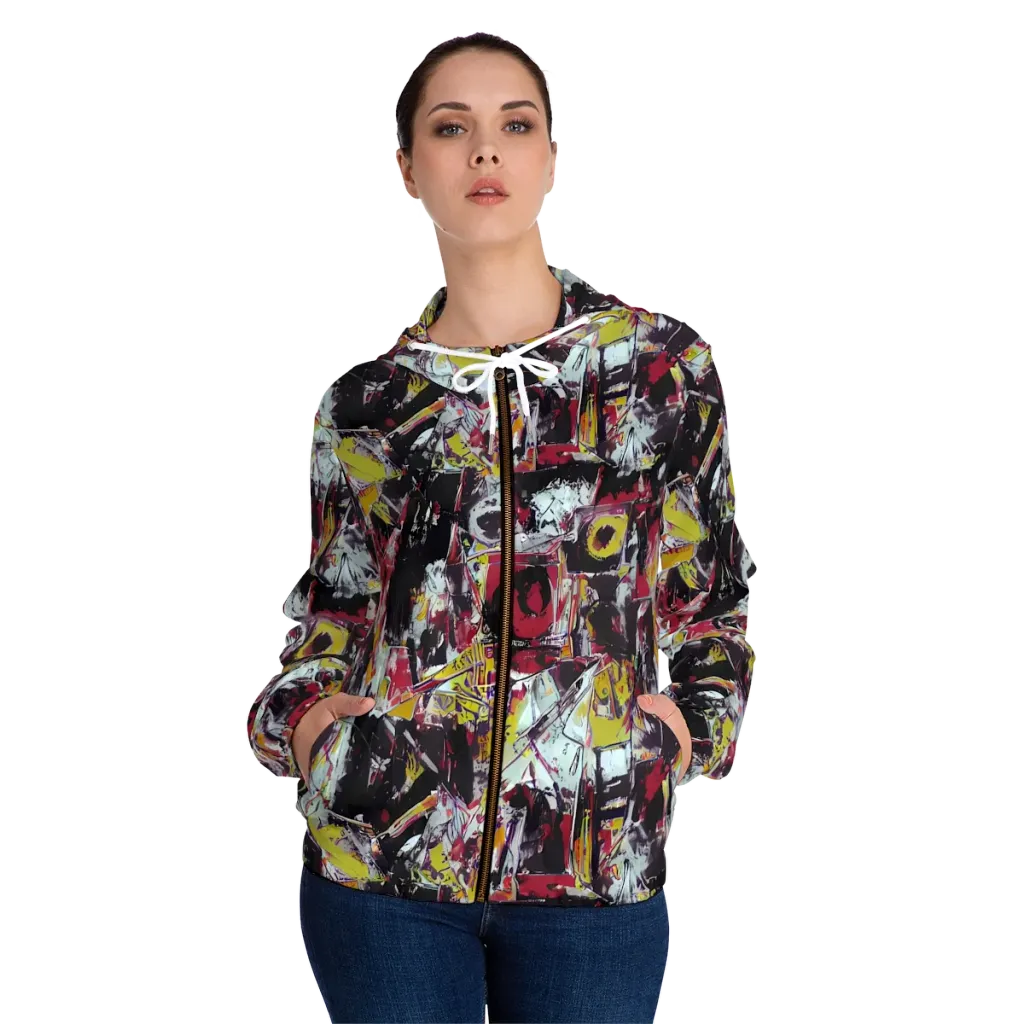 Rebel Spectrum on Women's Full-Zip Hoodie — Front On Person