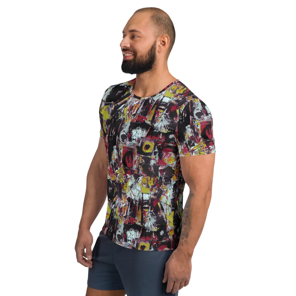 Rebel Spectrum on Men's Athletic T-Shirt — Left