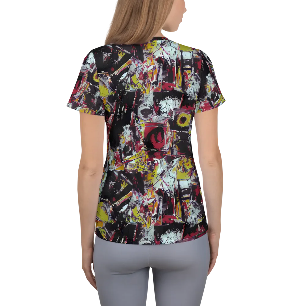 Rebel Spectrum on Women's Athletic T-Shirt — Back