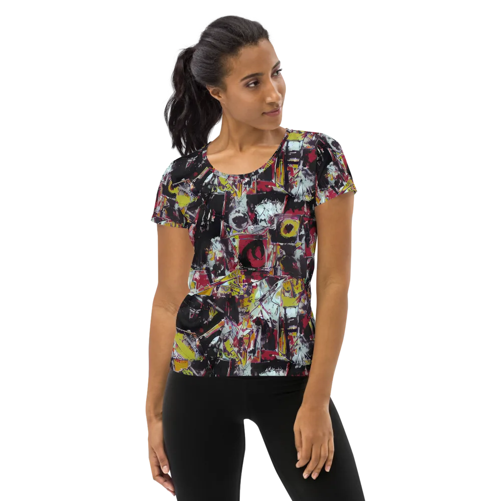 Rebel Spectrum on Women's Athletic T-Shirt — Front