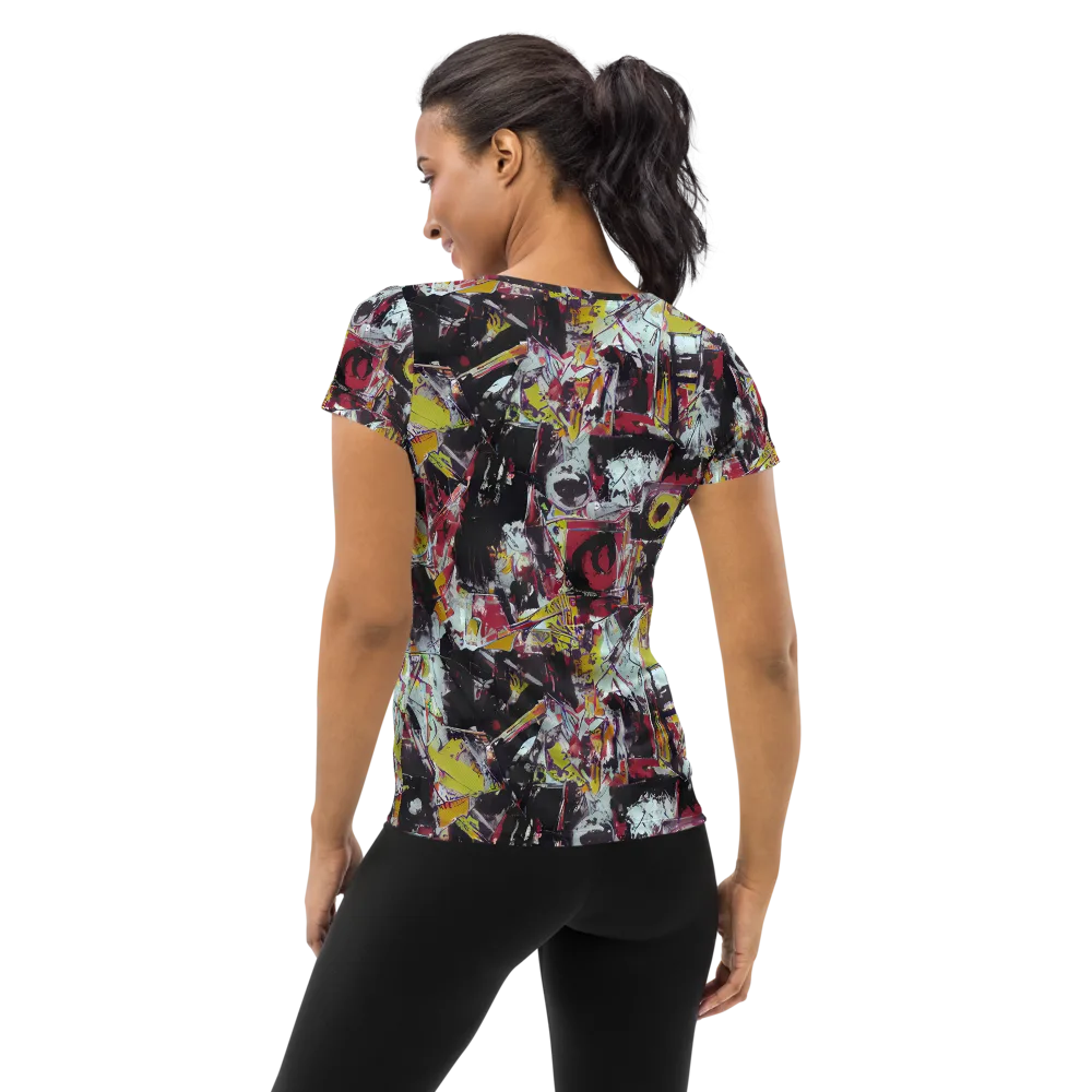 Rebel Spectrum on Women's Athletic T-Shirt — Back