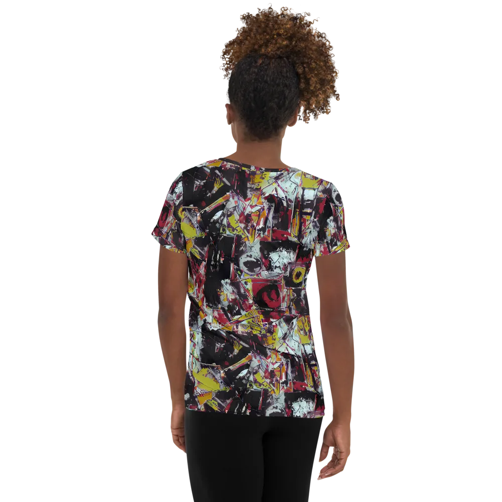 Rebel Spectrum on Women's Athletic T-Shirt — Back