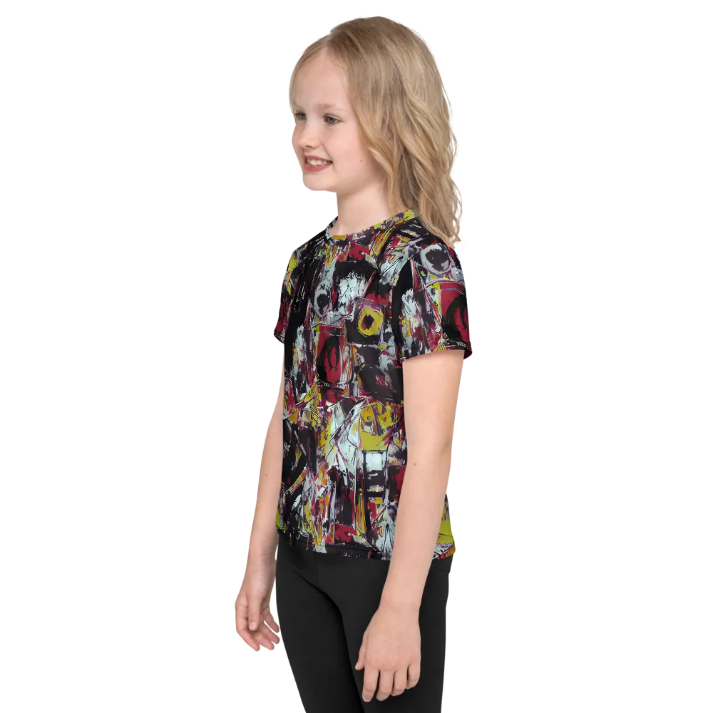 Rebel Spectrum on Kids Crew Neck T-Shirt — Left
