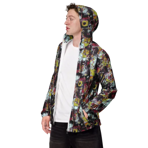 Rebel Spectrum on a Men's Windbreaker
