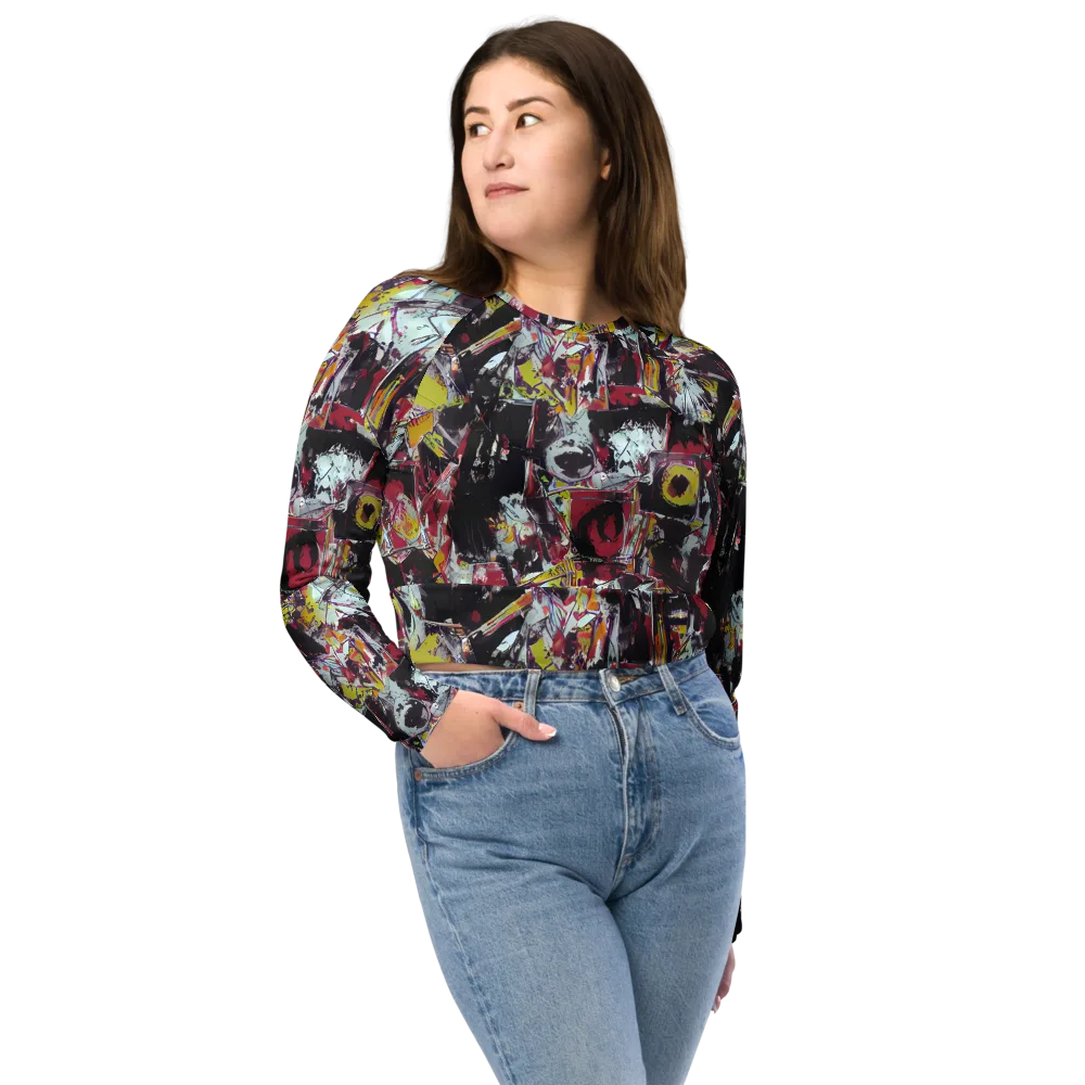 Rebel Spectrum on Long Sleeve Crop Top — Front