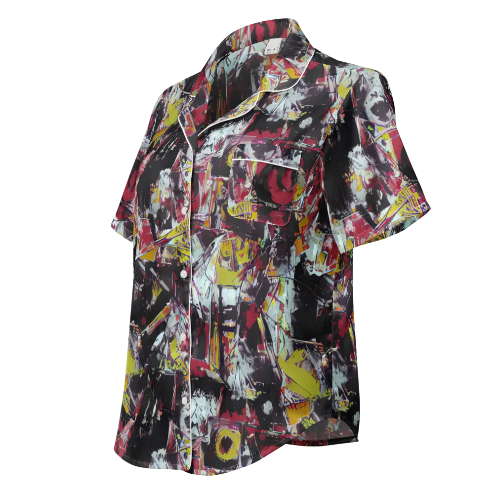 Rebel Spectrum on Women's Short Sleeve Pajama Top — Left Front