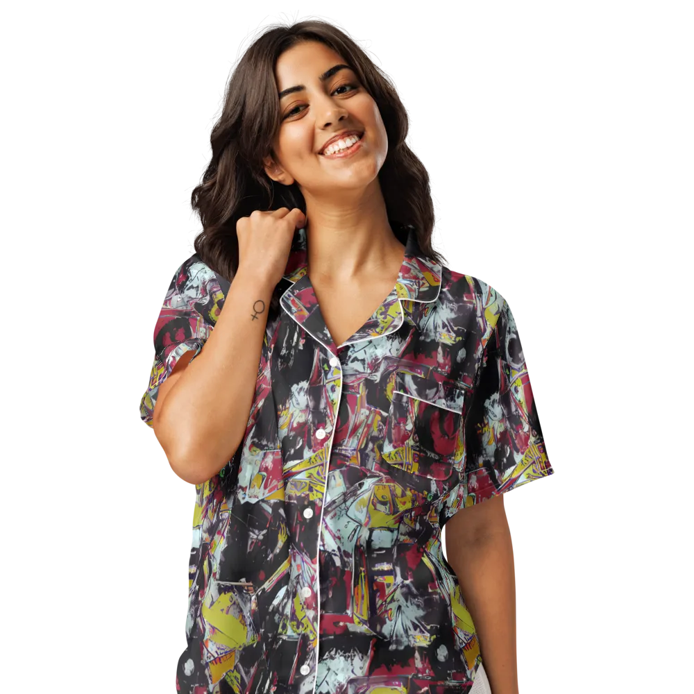 Rebel Spectrum on Women's Short Sleeve Pajama Top — Front