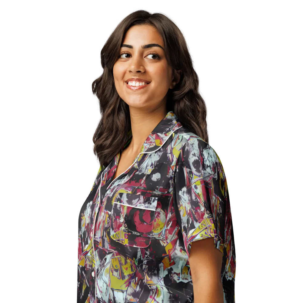Rebel Spectrum on Women's Short Sleeve Pajama Top — Left Front