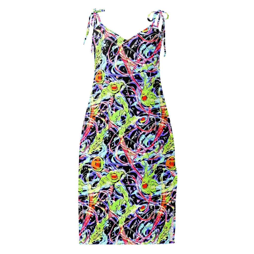 Electric Frog Rush on Slip Dress — Front