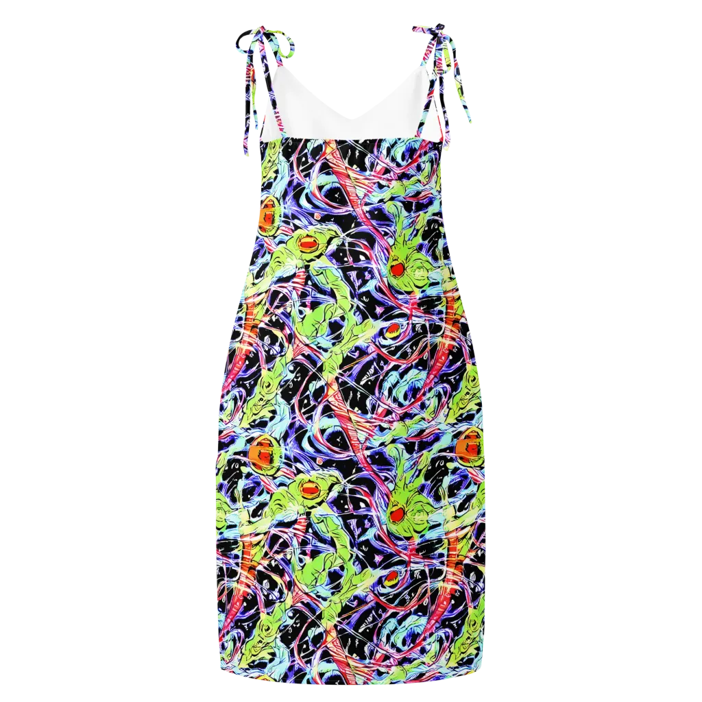Electric Frog Rush on Slip Dress — Back