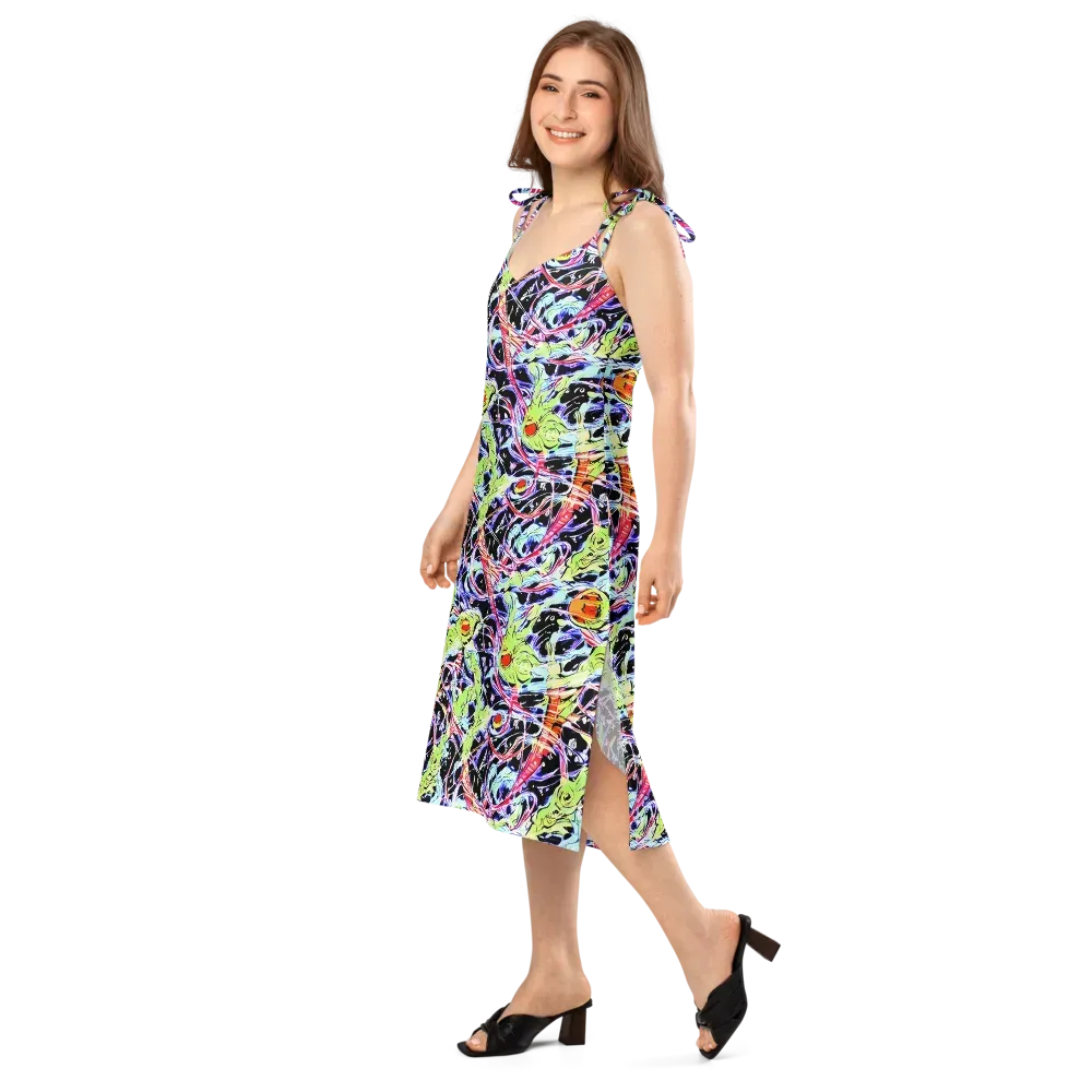Electric Frog Rush on Slip Dress — Left Front