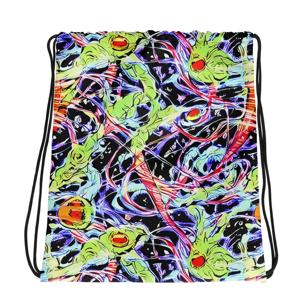 Electric Frog Rush on Drawstring Bag — Photo
