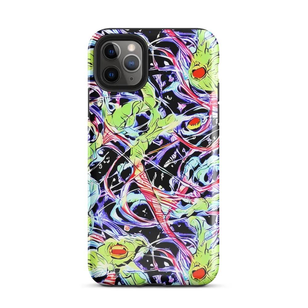 Electric Frog Rush on Tough Case for iPhone® — Front