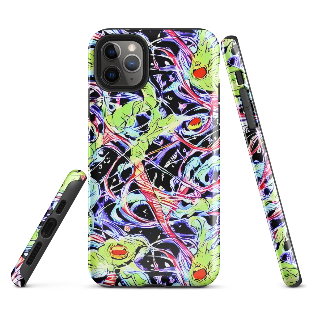 Electric Frog Rush on Tough Case for iPhone® — Front