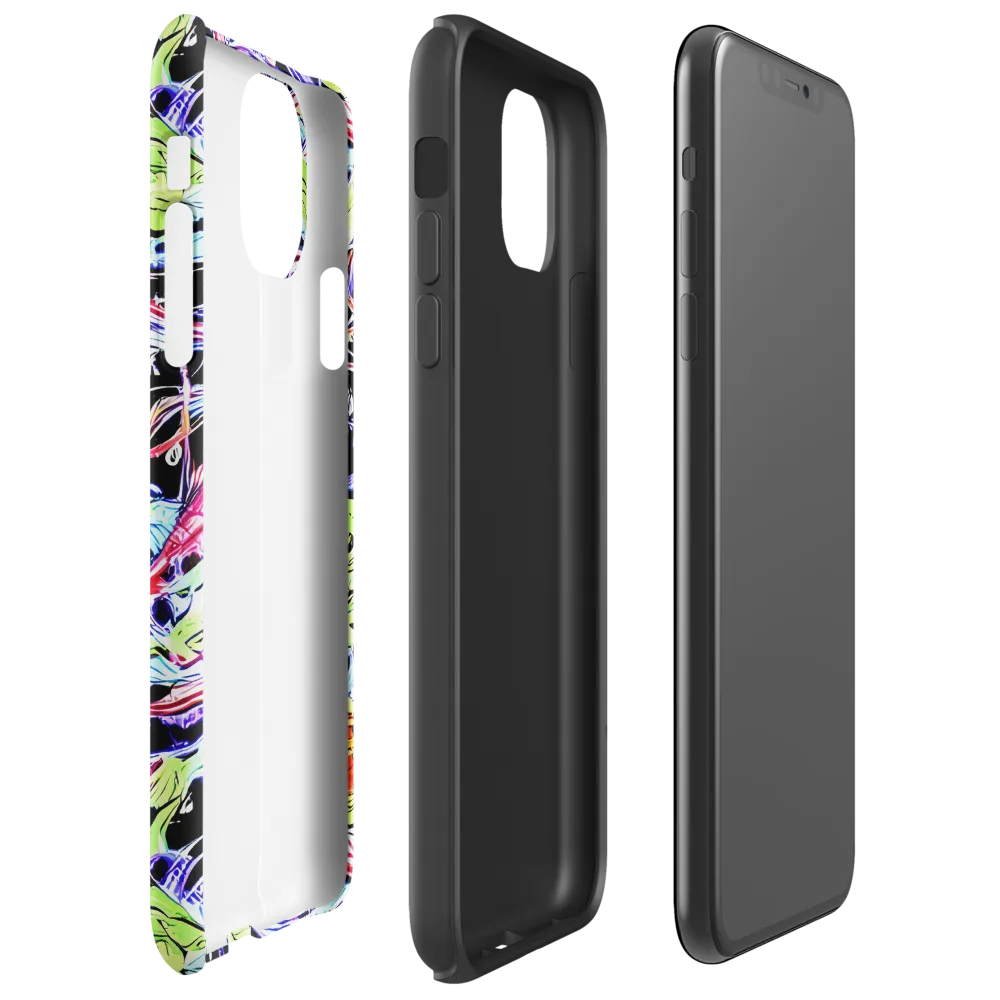 Electric Frog Rush on Tough Case for iPhone® — Right