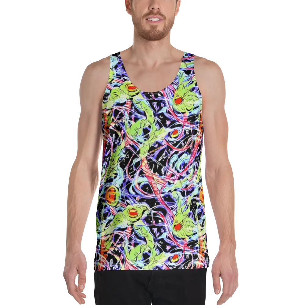 Electric Frog Rush on Men's Tank Top — Front