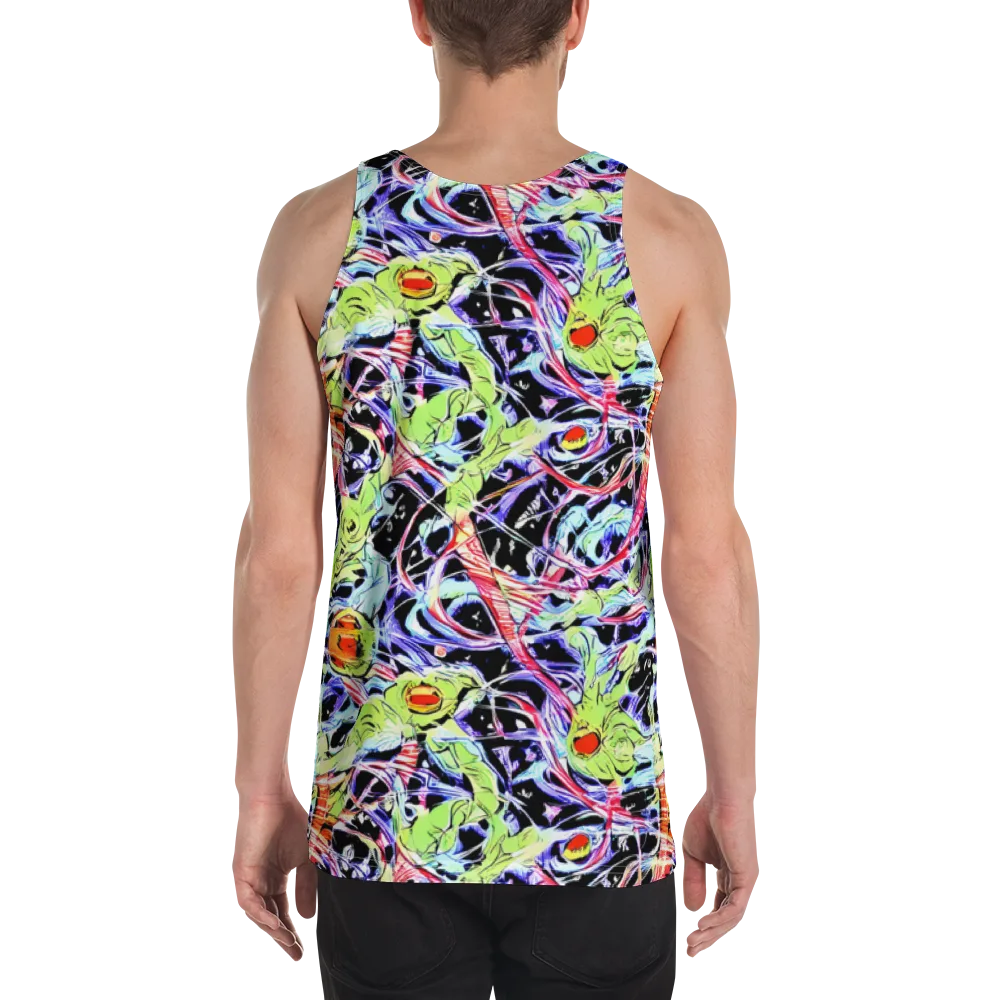 Electric Frog Rush on Men's Tank Top — Back