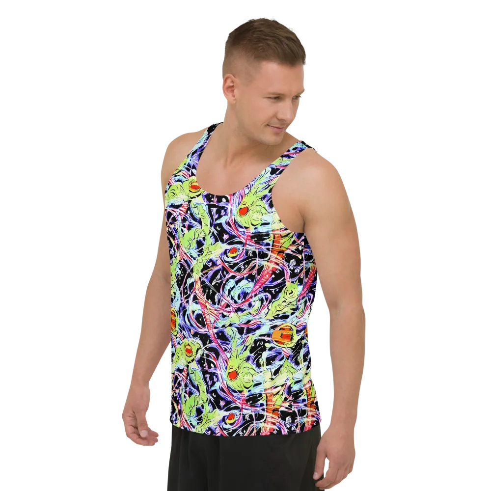 Electric Frog Rush on Men's Tank Top — Left Front