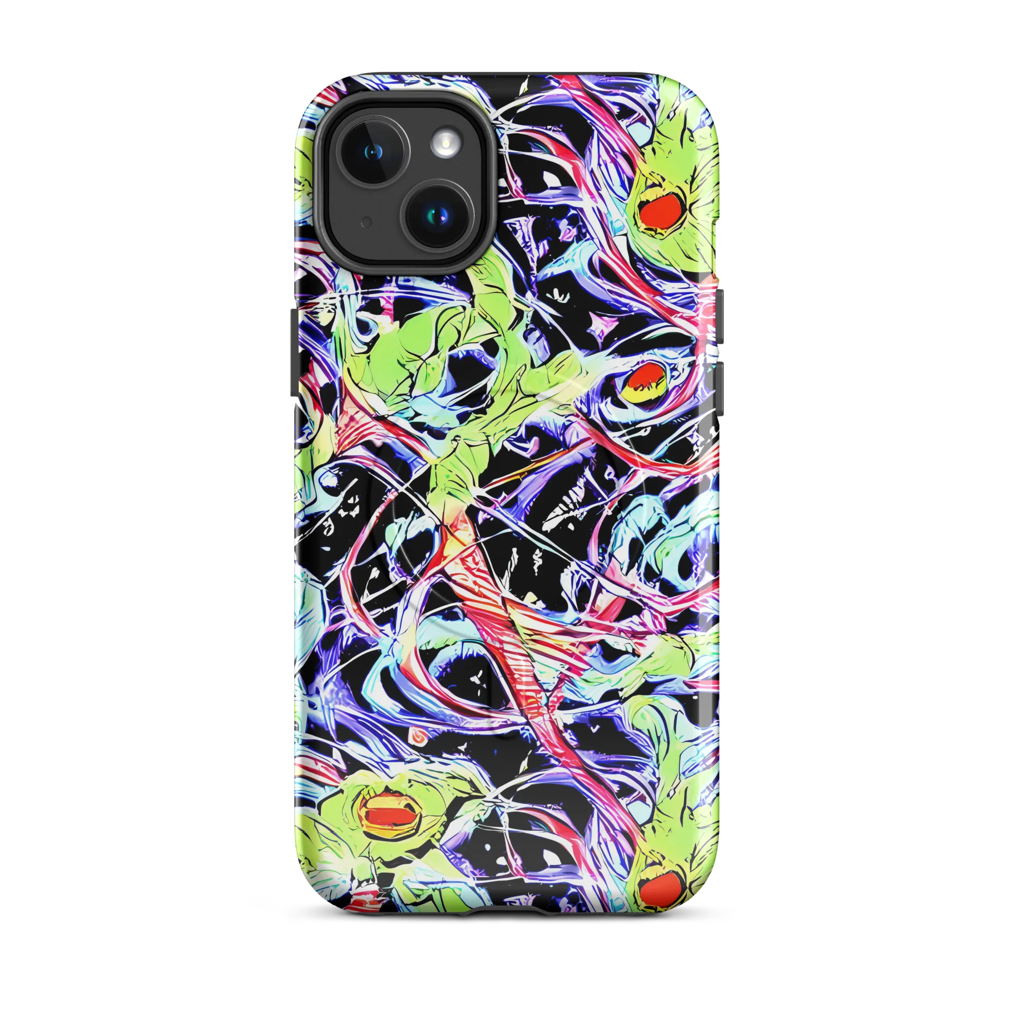 Electric Frog Rush on MagSafe Tough Case for iPhone® — Front