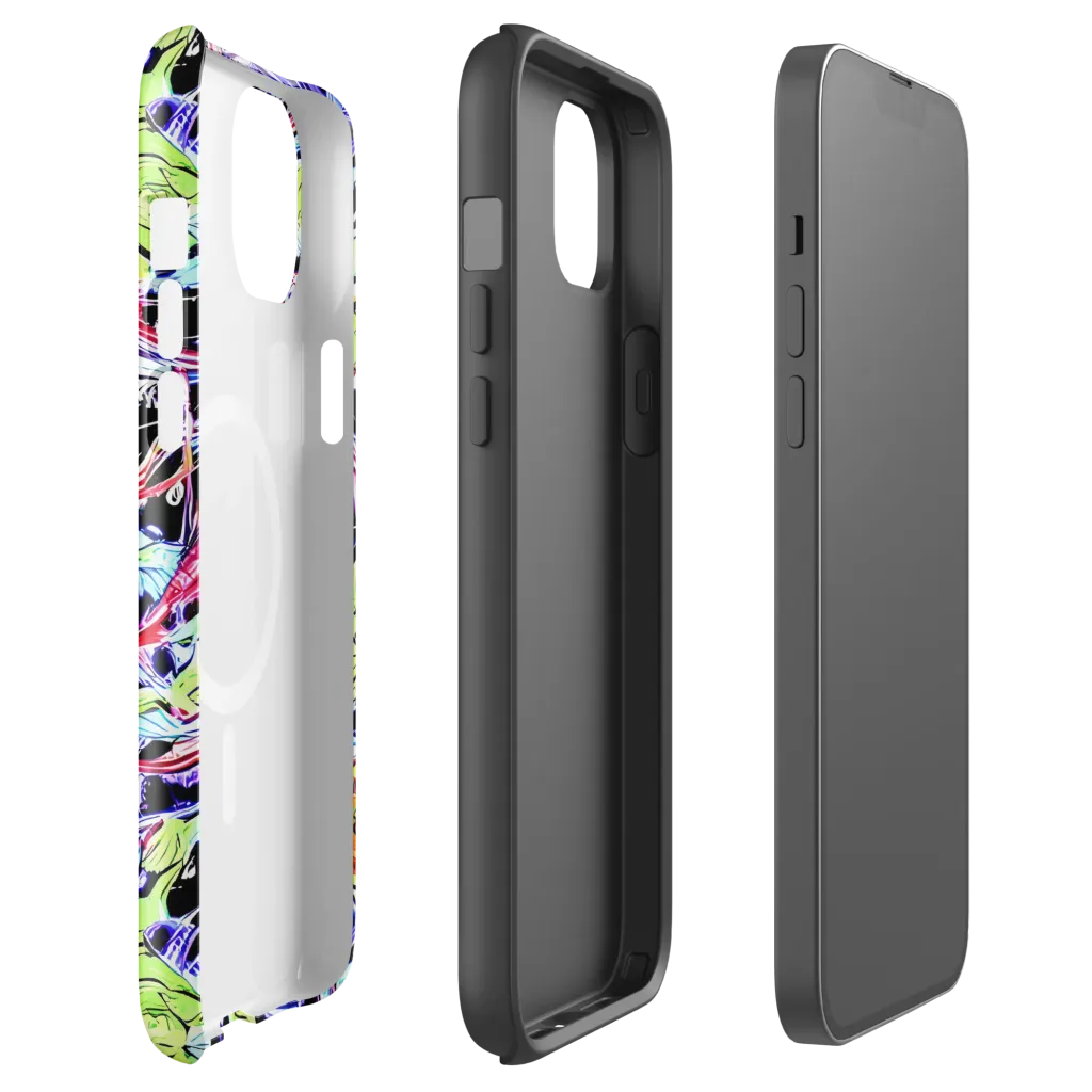 Electric Frog Rush on MagSafe Tough Case for iPhone® — Front