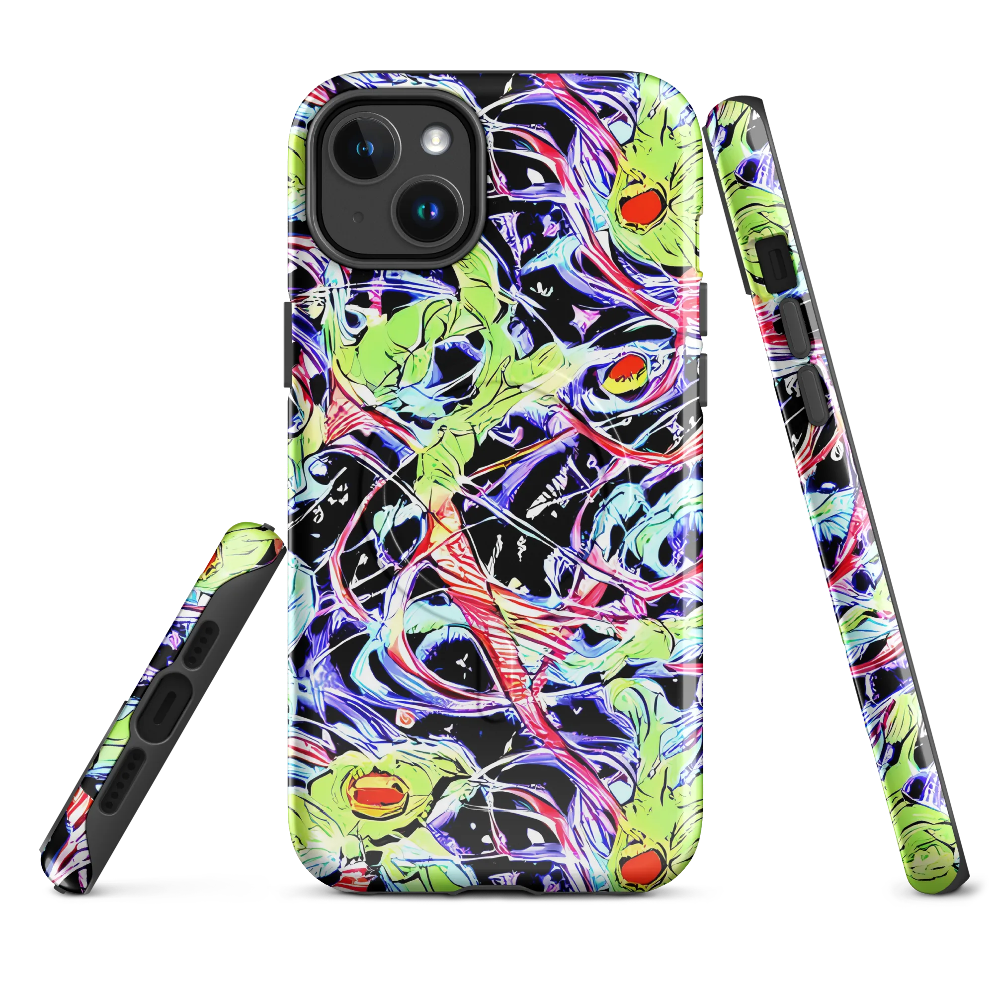 Electric Frog Rush on MagSafe Tough Case for iPhone® — Front