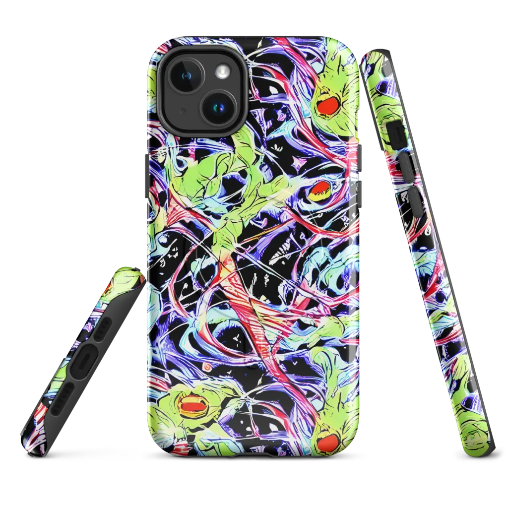 Electric Frog Rush on MagSafe Tough Case for iPhone® — Front