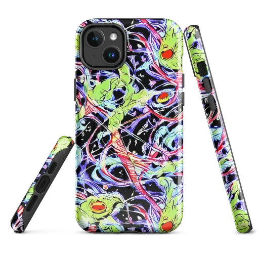 Electric Frog Rush on a MagSafe Tough Case for iPhone®