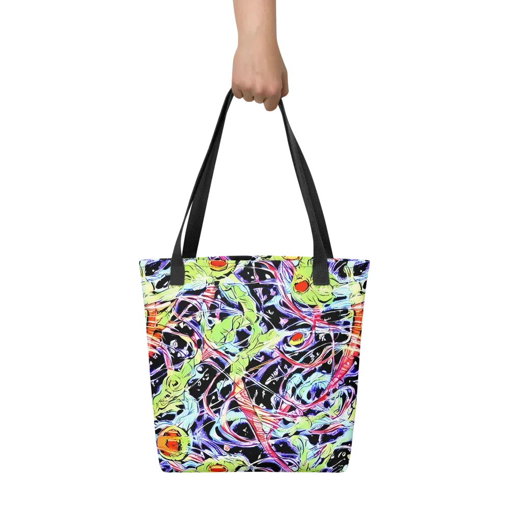 Electric Frog Rush on Tote Bag — Front