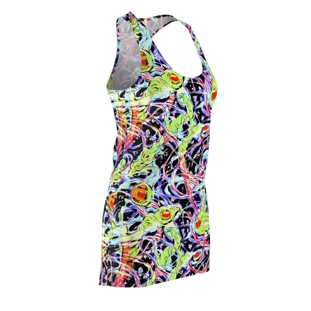 Electric Frog Rush on Racerback Dress — Front Side