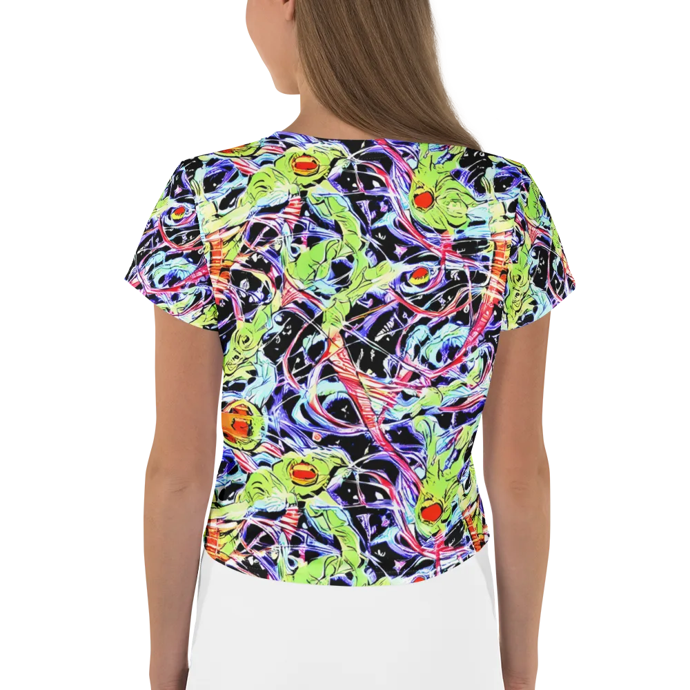 Electric Frog Rush on Crop Tee — Back