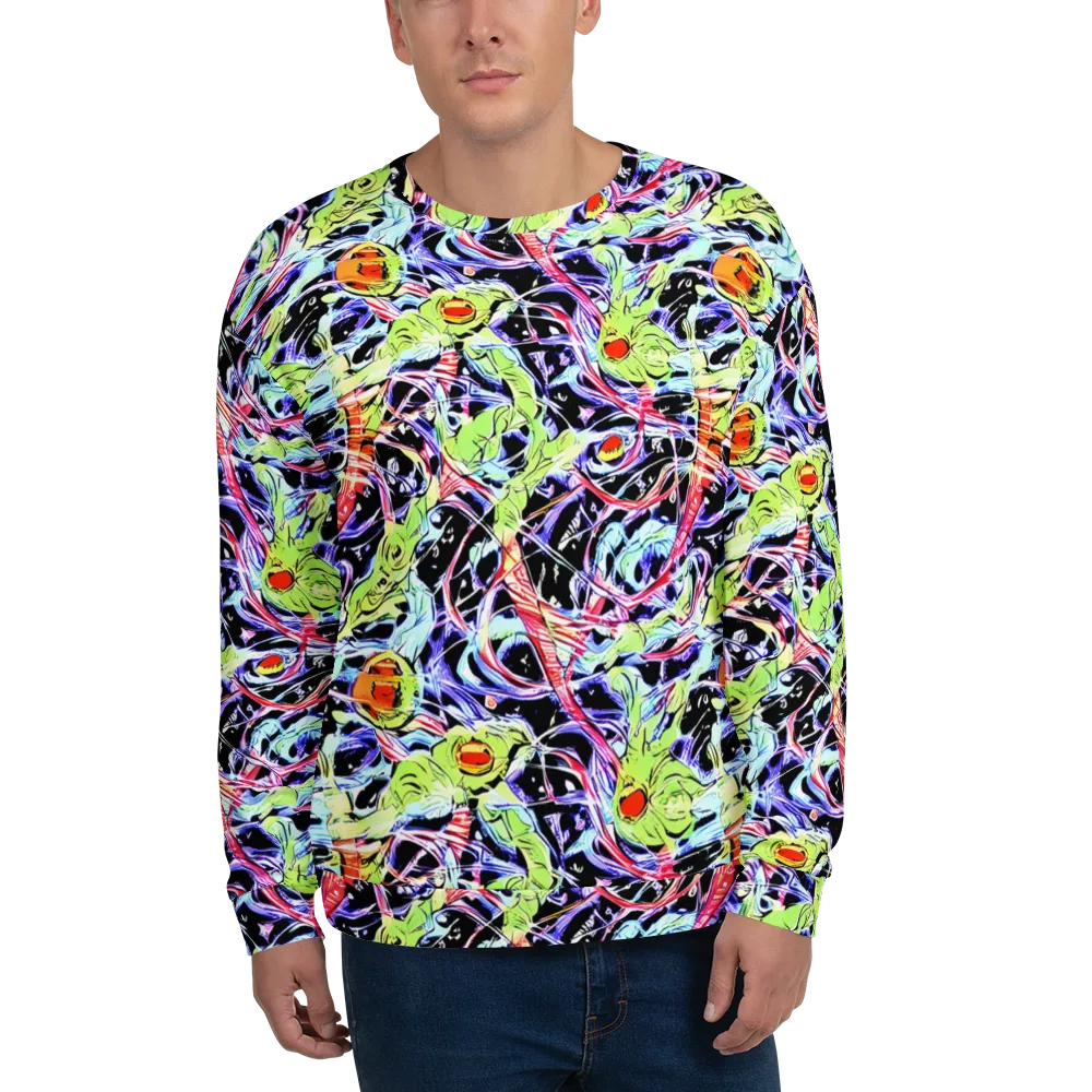 Electric Frog Rush on Sweatshirt — Front