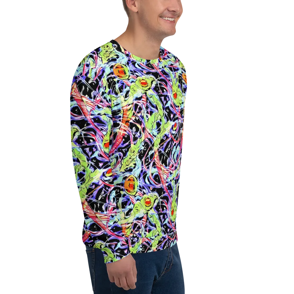 Electric Frog Rush on Sweatshirt — Right Front