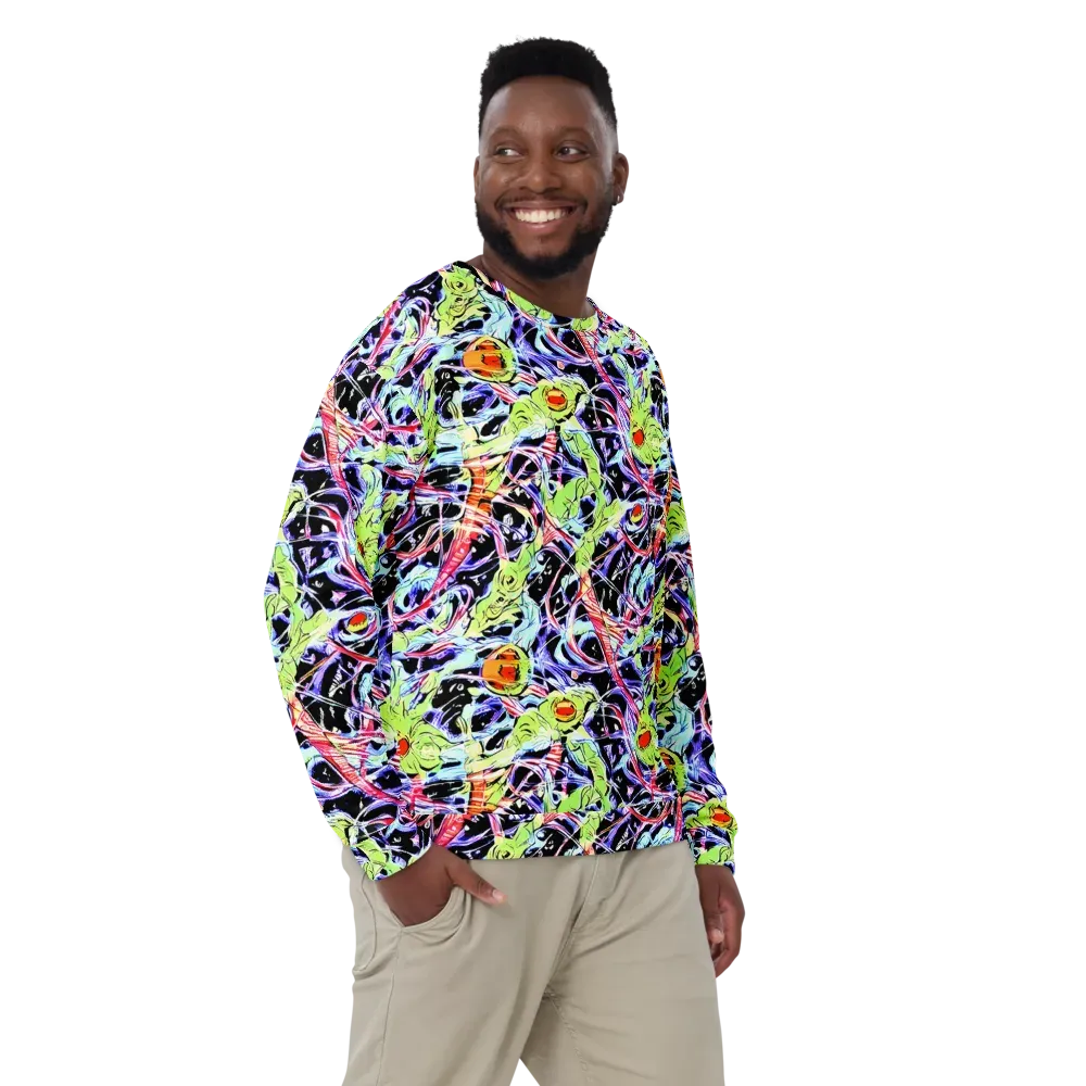 Electric Frog Rush on Sweatshirt — Front