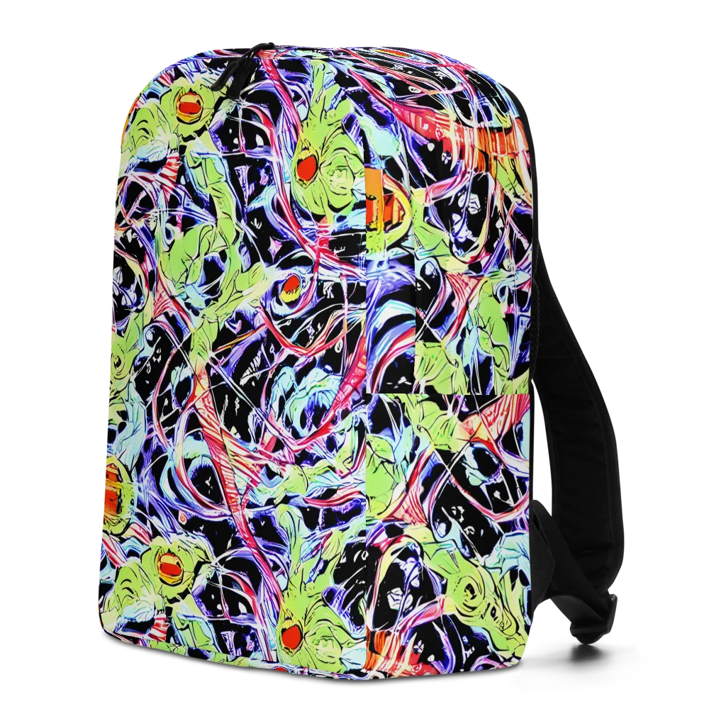 Electric Frog Rush on Minimalist Backpack — Left