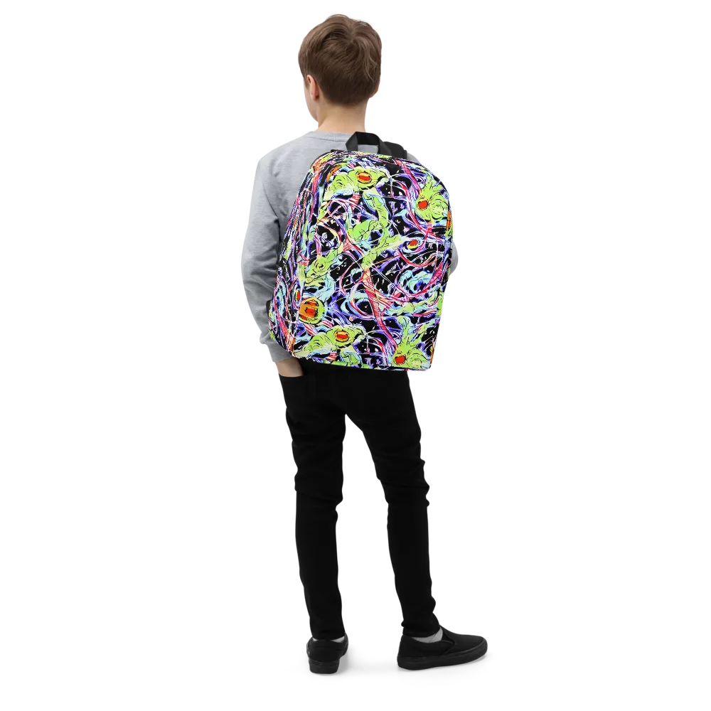Electric Frog Rush on Minimalist Backpack — Right Front