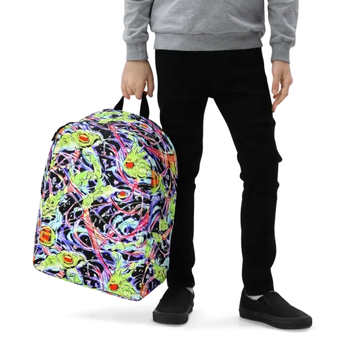 Electric Frog Rush on a Minimalist Backpack