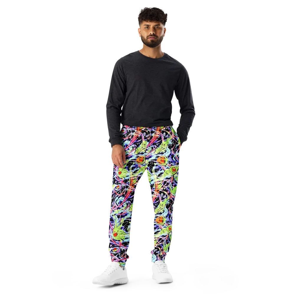 Electric Frog Rush on Men's Joggers — Front