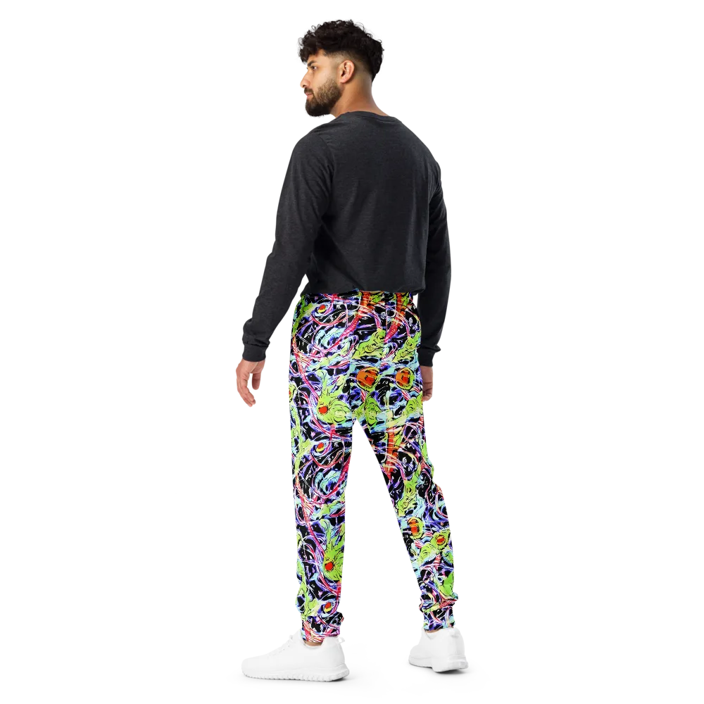 Electric Frog Rush on Men's Joggers — Back