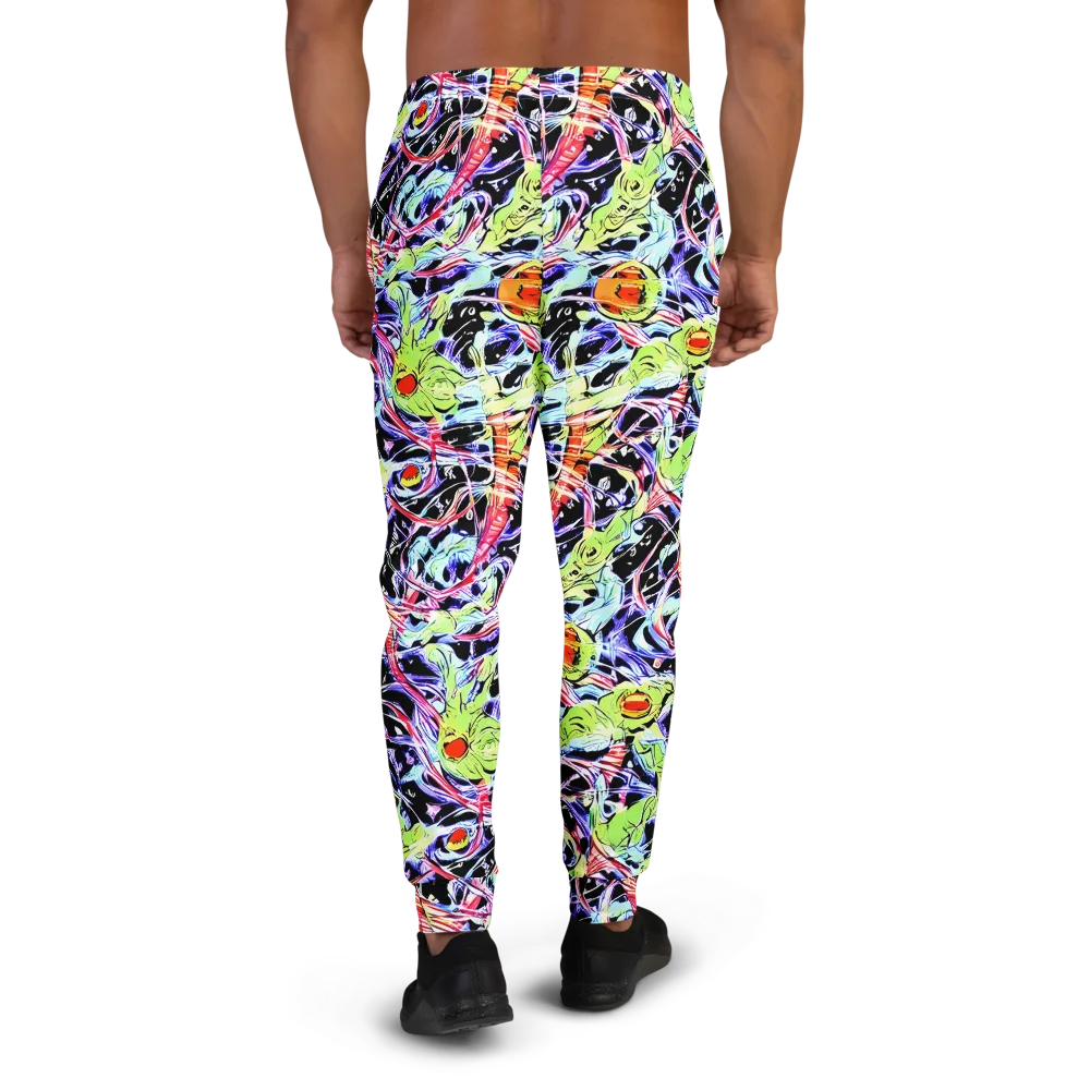 Electric Frog Rush on Men's Joggers — Back