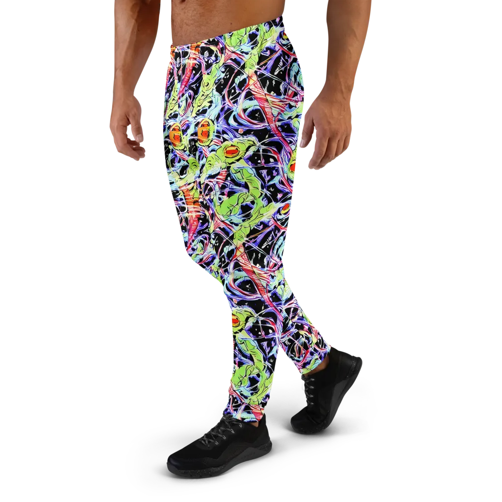 Electric Frog Rush on Men's Joggers — Left