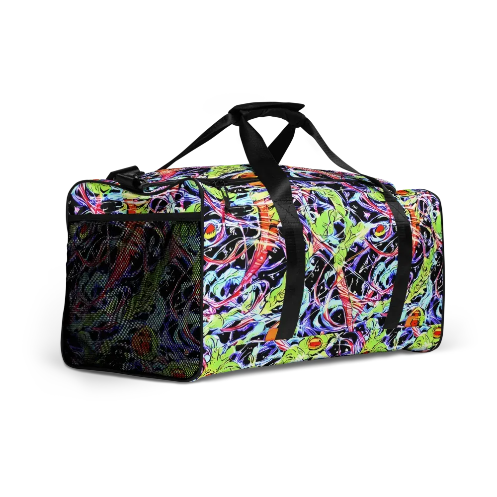 Electric Frog Rush on Duffle Bag — Right Front