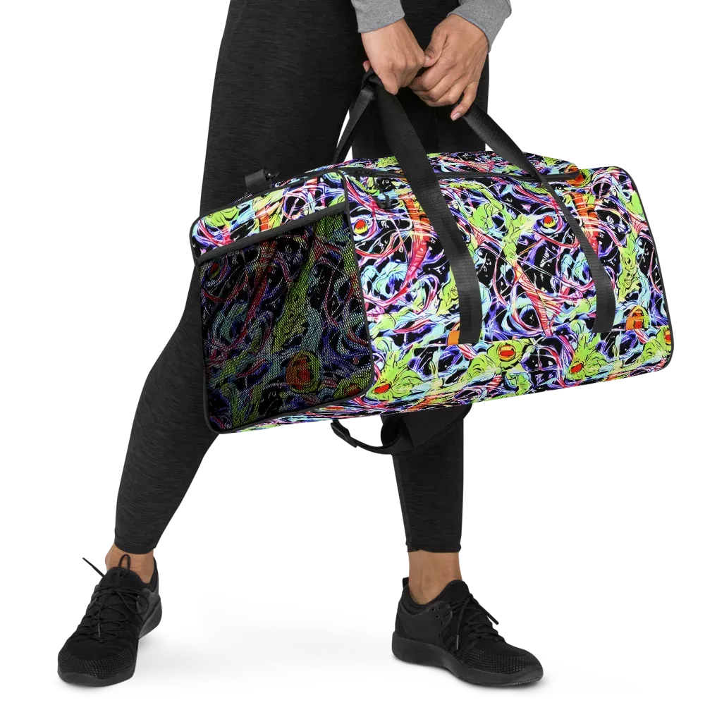 Electric Frog Rush on Duffle Bag — Right Front