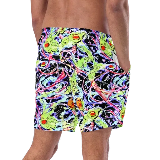 Electric Frog Rush on a Swim Trunks