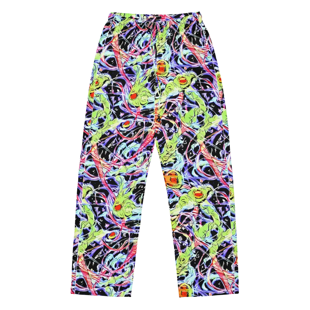 Electric Frog Rush on Women's Pajama Pants — Front